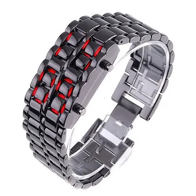 Zdjęcie produktu dla Zegarek IRON SAMURAI - Czarny z Czerwonym Podświetleniem KP761