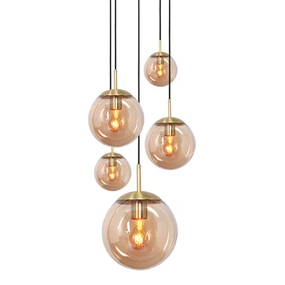 Image de Steinhauer - suspension - Bollique LED - ambre - verre métal - Ø 60cm - E27 - 2730ME