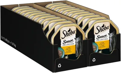 Zdjęcie produktu dla Sheba® 460942 Katzen-Nassfutter Sauce Collection mit Pute in heller Sauce 22x 85,0 g