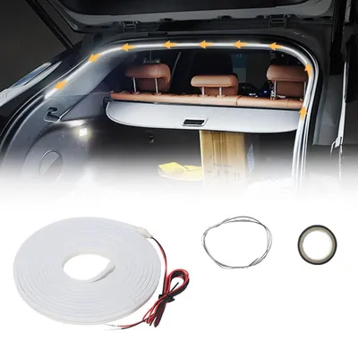 Immagine prodotto di Striscia LED dinamica bianca da 12V con sensore, per illuminazione del bagagliaio (4M)