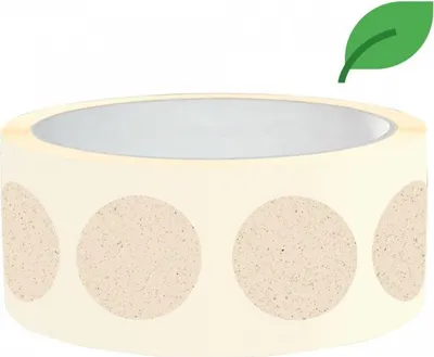 Produktbild von Dreifke® Aufkleber | Markierungspunkte, weiß, ökologisches Graspapier, selbst...