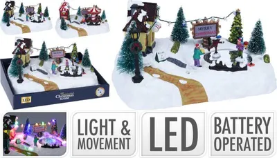 Obrázek produktu pro Pohyblivá vánoční scéna s LED osvětlením