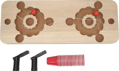 Image de Bière -Pong -Jeu à boire -Plateau de table avec plateau en bois et 20 pour cent de coupes pour adultes Fête
