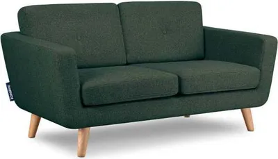 Produktbild von KONSIMO 2 Sitzer Sofa mit Steppung auf den Rückenkissen "TAGIO II", marine, Gewebestoff, Scandinavian, 153x80x84cm