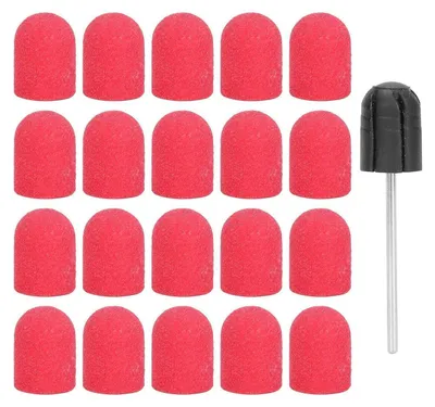 Produktbild von Nagelbohrer Schleifkappe 13 x 19 mm Rot Maniküre Pediküre Werkzeug