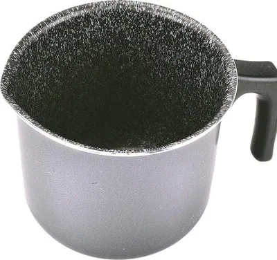 Obrázek produktu pro Hliníkový hrnec na ohřívání mléka a omáček, 12 cm, černý