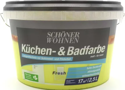 Produktbild von Schöner Wohnen Küchenfarbe und Badfarbe matt im Farbton FRESH 2,5L