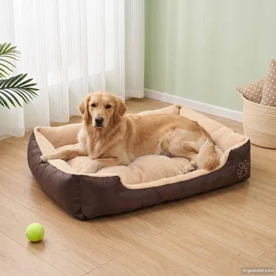 Produktbild von vidaXL Hundebett Braun und Beige XXL