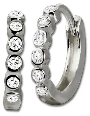 Immagine prodotto di GoldDream, orecchini a cerchio da donna, argento bianco, zirconi, oro bianco 333, modello D3GDO5628J