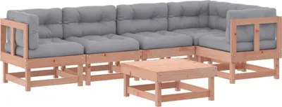 Produktbild von vidaXL 6-tlg. Garten-Lounge-Set mit Kissen Massivholz Douglasie