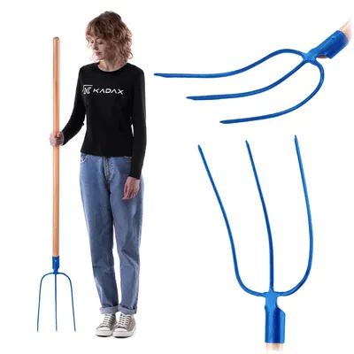Productafbeelding van KADAX hefboom van staal, vork met lange houten steel, vork, tuinork, spadevork