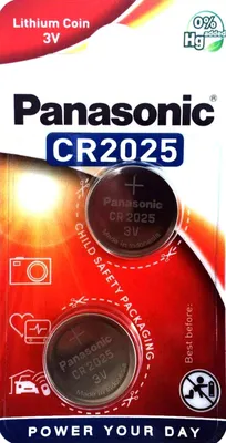 Zdjęcie produktu dla Panasonic 12x bateria guzikowa litowa CR2025 2 blistry 3V DL2025 BR2025 KCR2025 LM2025 CR-2025EL/2B