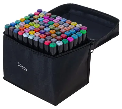 Produktbild von Doppelseitige Alkoholmarker im Etui 80 + Basis