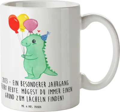 Produktbild von Mr. & Mrs. Panda Kaffeetasse 2013 Geburtstag Freude - Weiß - Geschenk, Jubiläum, Teetasse, schöne tasse, Alter, besondere Erinnerungen, Pott, Happy Birthday, Becher