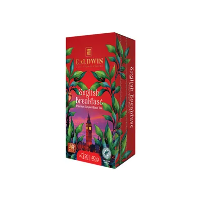 Zdjęcie produktu dla EALDWIN English Breakfast 40g (20 saszetek, herbata czarna)