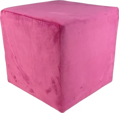 Produktbild von Velvet-Hocker MINKY 40x40 cm quadratisch – weicher Sitzhocker aus Samtstoff – Fuchsia