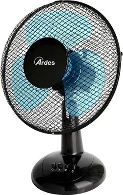 Produktbild von Ardes EA30 Oszillierender Tischventilator 30 cm 3 Geschwindigkeiten Schwarz
