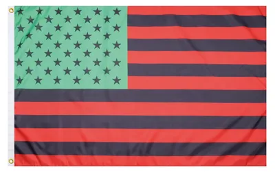 Afroamerikanische USA-Flagge 150x90 cm, Polyester, 2 Ösen