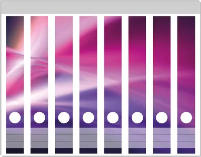 Produktbild von Wallario Ordnerrücken Sticker, selbstklebend für schmale Ordner, 8 Stück, Motiv Abstrakte Formen und Linien in pink lila