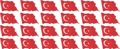 Produktbild von Mini Aufkleber Set - Pack wehend - 33x20mm - selbstklebender Sticker - Türkei - Flagge / Banner / Standarte fürs Auto, Büro, zu Hause und die Schule - 24 Stück