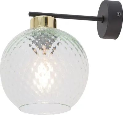 Zdjęcie produktu dla Kinkiet ze szklanym kloszem 24x25cm Lampa ścienna dekoracyjna wisząca E27