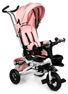 Productafbeelding van ECOTOYS JM-068-17 Driewieler, draaibaar, Deluxe-model met kap, roze
