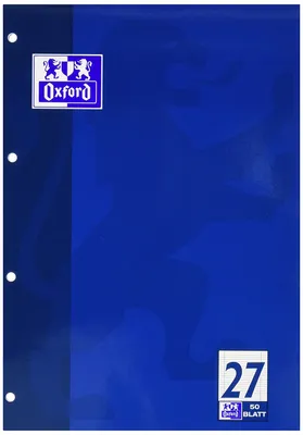 Produktbild von Oxford Schulblock DIN A4 50 Blatt kopfgeleimt Lineatur 27 (1 Stück)