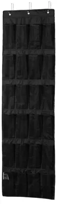 Productafbeelding van A. Deurorganizer met 24 vakken, zwart, 47 x 6,3 x 165 cm
