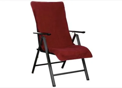Produktbild von Famanu Badstoffhülle für Gartenstuhl und Liegestuhl - 100% Baumwolle, rot