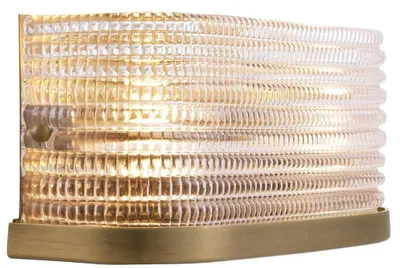 Produktbild von Casa Padrino Luxus Wandleuchte Antik Messingfarben 29,5 x 11,5 x H. 12,5 cm - Wohnzimmerlampe mit Glas Lampenschirm
