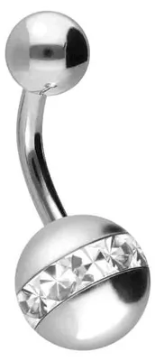Produktbild von Bauchnabelpiercing Titan Bananabell EPOXY-RING- + TITAN-KUGEL