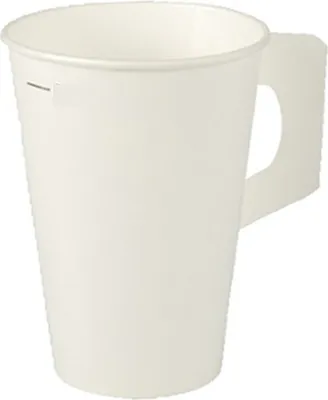 Produktbild von STARPAK Papp-Trinkbecher mit Henkel 0,18 l weiß 80 Stück