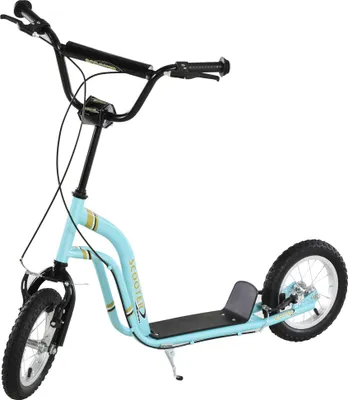Produktbild von Kinderroller ab 5 Jahre, Tretroller, Cityroller für Kinder, Aluminium, 120 x 58 x 85-95 cm, Hellblau