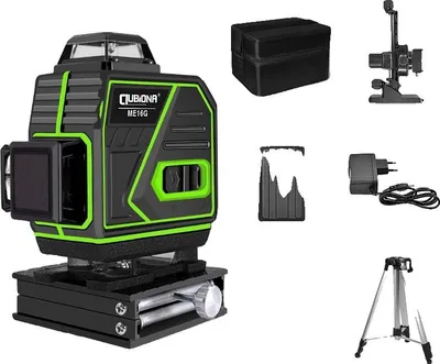Obrázek produktu pro Laserová vodováha, 4D měření, 16 čar, zelený paprsek, ME16G-H15