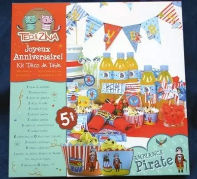 Produktbild von Bastelset Partydekoration "Pirat" von Teo & Zina (ca. 100-teilig)