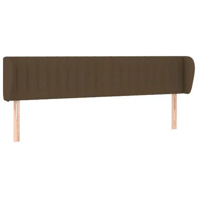 Produktbild von vidaXL Kopfteil mit Ohren Dunkelbraun 163x23x78/88 cm Stoff