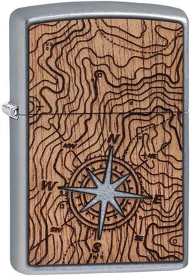 Obrázok produktu pre Zapaľovače Zippo 49055 Woodchuck Compass Man Silver Metal