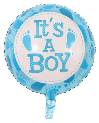 Produktbild von Folienballon Baby Boy, rund - It's a boy, ca. 45 cm