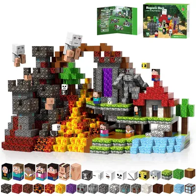 Image de Solidchoice - Ensemble de 150 blocs de construction magnétiques pour des aventures