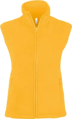 Produktbild von Kariban Damen Fleece Jacke Weste Micro Fleece-Weste Bodywarmer Fleece, Größe:S, Farbe:Gelb