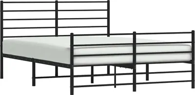 Obrázek produktu pro vidaXL Postel s čelem a nohama kovová černá 120x190 cm
