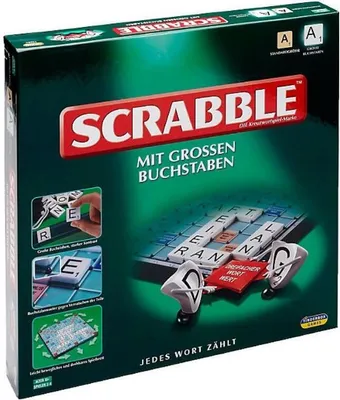 Produktbild von Scrabble mit großen Buchstaben drehbares Spielbret