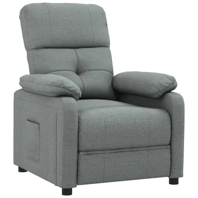 Immagine prodotto di vidaXL Poltrona relax in tessuto grigio scuro