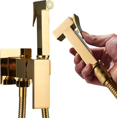 Produktbild von Bidetarmatur Ari Classic, Wandmontage, Messing, Keramikkartusche, Temperaturregulierung, glänzend gold