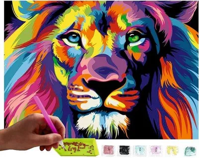 Productafbeelding van Famanu Diamant Schilderkunst DIY – Strassmozaïek – 30 x 40 cm – kleurrijk en duurzaam – voor volwassenen en kinderen – inclusief alle materialen