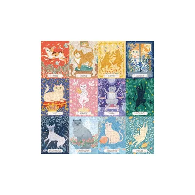 Produktbild von GALISON Quadratisches Puzzle Katze Zodiac 500 Teile