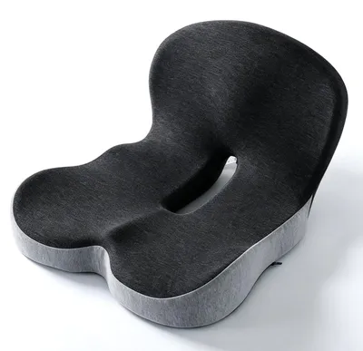 Image de Coussin de siège orthopédique avec dossier - Mousse à mémoire de forme ergonomique