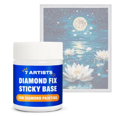 Produktbild von 7 Artists Diamond Painting Kleber 50 ml – Flüssige Sticky Base für Diamond Painting | Starke Haftung für Steinchen, Mosaik & Große Bilder
