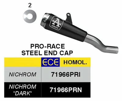 Immagine prodotto di Marmitta Slip-On ARROW omologata Pro-Race nero nichrom per Honda NX 500
