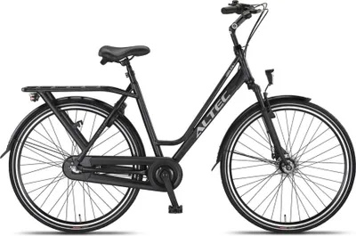 Productafbeelding van Delta Plus 28 inch (56 cm) damesfiets, 3-versnellingen, rollerbrakes, matzwart